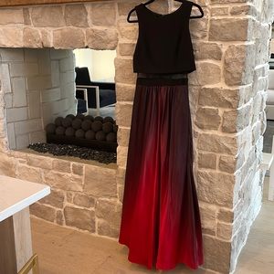 Stunning Black and Red Formal Gown